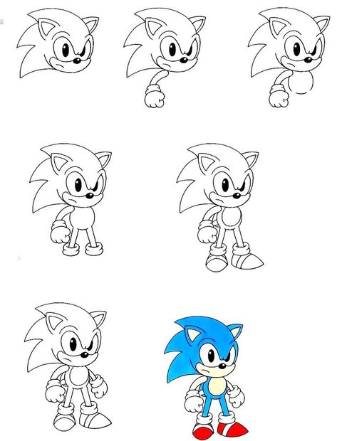 7 Simple Steps To Create Great Sonic Drawing – How To Draw A Sonic Sonic Drawing Tutorial, How To Draw Sonic The Hedgehog, How To Draw Sonic Characters, Sonic Coloring Pages, Sonic Coloring, Sonic Drawing, Draw Sonic, How To Draw Sonic, Create Your Character