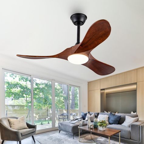 PRICES MAY VARY. 【Easy Install】Ceversa ceiling fan is the perfect combination of modern and technology. It comes with both 5-inch and 10-inch downrods, come with detailed instructions and install video, to help you easily install it, and ceiling fans is height adjustable via the included 5", 10"downrods, to ensure proper distance from the ceiling and optimize air movement. Any installation problems pls contact Ceversa . 【Wood Ceiling Fan Blades】The ceiling fan with light features fan blades made