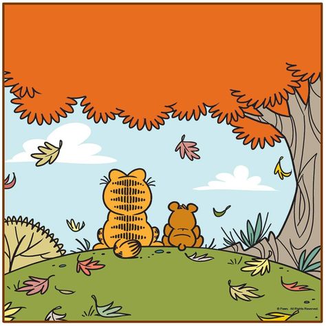 Friends are there for the long haul. #WednesdayWisdom Garfield Sitting, Garfield Painting, Garfield Wallpaper, Garfield Pictures, Garfield Cartoon, Garfield Images, Garfield Cat, Garfield And Odie, Garfield Comics