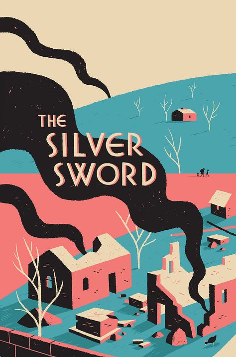 Unused book cover design for Ian Serraillier's The Silver Sword. Book Cover Illustration, Design Graphique, Book Cover Design, Illustrations Posters, Graphic Design Illustration, Cover Art, Book Design, Graphic Illustration, Cover Design