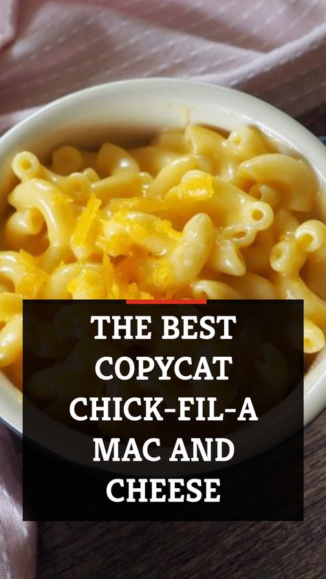 If you can't get enough of Chick-fil-A's ooey, gooey mac and cheese, we have some great news: We came up with a homemade version that tastes just as good. Copycat Chik Fil A Macaroni And Cheese, Really Good Mac And Cheese, Chick Fil A Copycat Mac And Cheese, Chic Fil A Mac And Cheese, Chick Fil A Macaroni And Cheese Recipe, Chick Fila Mac And Cheese Recipe, Mac And Cheese Chick Fil A, Chic Fila Mac And Cheese Recipe, Chic Fil A Mac And Cheese Recipe