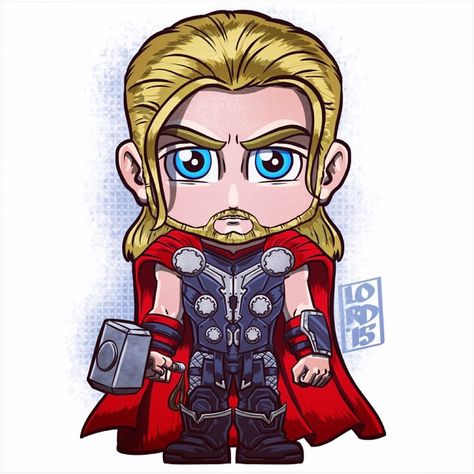 Thor!!! Marvel Ultron, Lord Mesa Art, Vision Marvel, Thor Avengers, Chibi Marvel, Marvel Drawings, Chibi Characters, Age Of Ultron, Marvel Vs