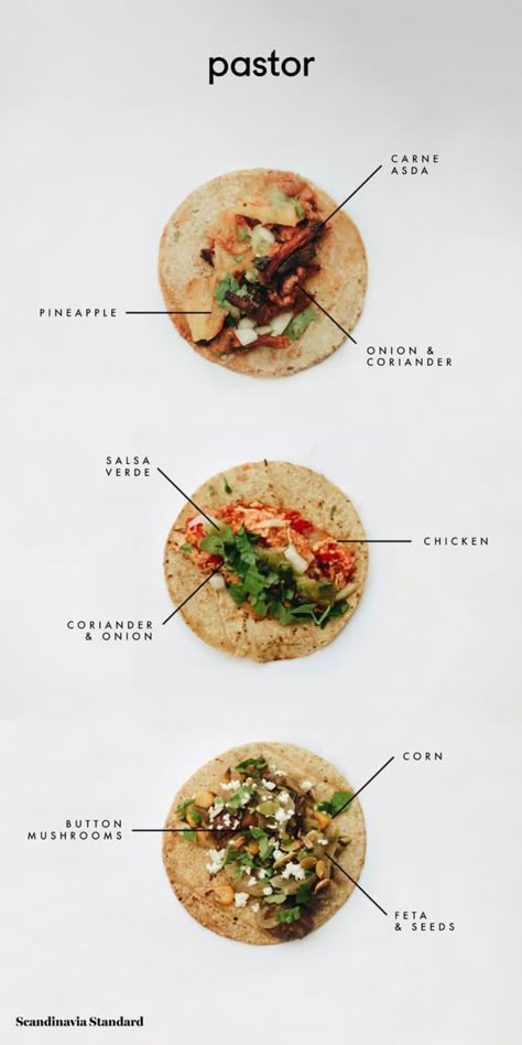 Tacos Pastor, Menu Design Inspiration, The Best Tacos, Best Tacos, Can Mockup, Clean And Minimal, Food Menu Design, Food Branding, Food Content