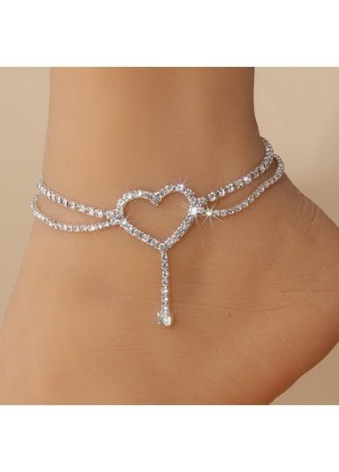 Color:Silver;Package Contents:1 X Anklet;Occasion:Sport; Rhinestone Anklet, Diamond Anklet, Silver Anklet, Lovely Tops, Silver Anklets, Foot Jewelry, Cheap Jewelry, Silver Rhinestone, Shopping Sites