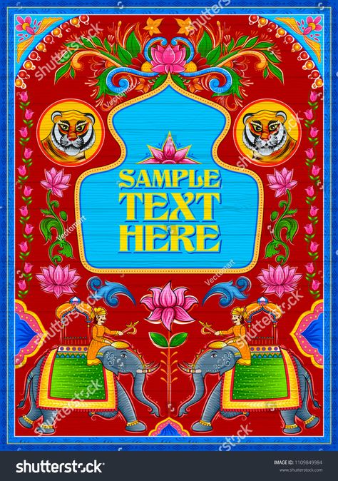 illustration of colorful Welcome banner in truck art kitsch style of India #Ad , #Affiliate, #banner#truck#illustration#colorful Indian Logo Design, Truck Art Pakistan, Truck Illustration, Illustration Colorful, Indian Illustration, Art Invitation, Welcome Banner, Everyday Art, Truck Art