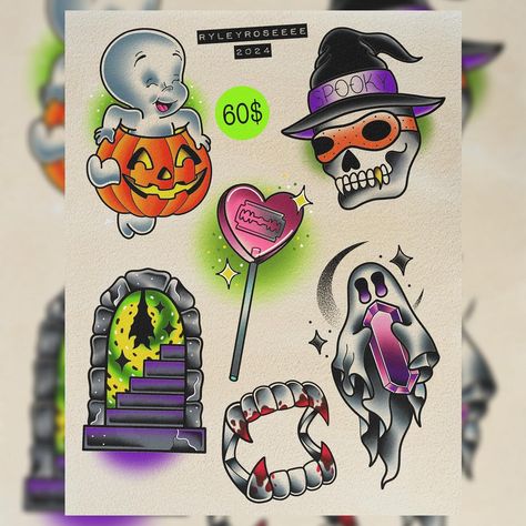 Going to be posting lots of Halloween flash at a discount, dm to set something up 🎃👻 ~ ~ ~ ~ ~ ~ ~ ~ ~ ~ ~ ~ ~ ~ #njtattooartist #tattooflash #halloweentattoo #halloweenflash #tradtattoos #traditionaltattoo #neotraditional Halloween Tattoos, Neo Traditional, American Traditional Tattoo, Stippling, American Traditional, Color Tattoo, Halloween Design, Flash Tattoo, Traditional Tattoo