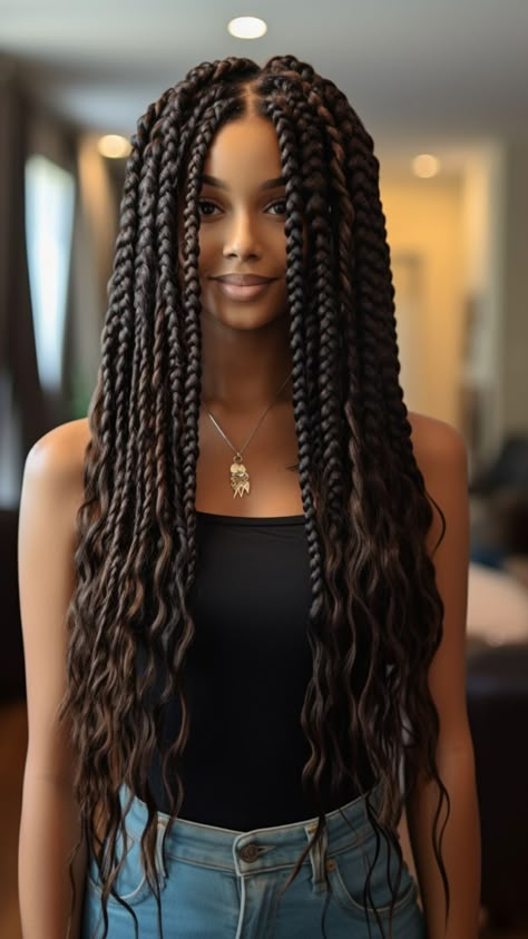 25 Stunning Medium Box Braid Looks Autumn Box Braids, Perfect Dutch Braids, Braid Looks, Hair Braid Patterns, Two Braid Hairstyles, Medium Box Braids, Natural Black Hair, Braided Hairstyles For Black Women Cornrows, Dutch Braids