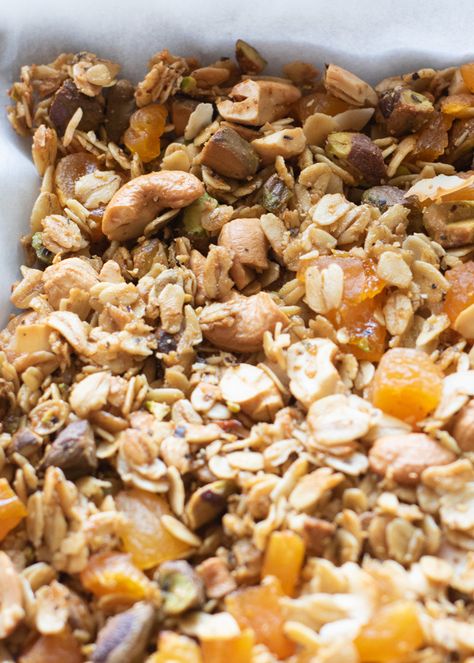 Savoury Granola, Savory Granola, Healthy Indian Recipes, Coconut Chips, Chaat Masala, Dried Cherries, Unsweetened Coconut, Roasted Carrots, Indian Spices