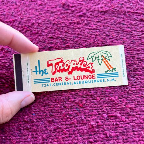 Vintage Tiki Bar Matchbook (flat/empty) - Vintage Bar Matches - The Tropics, Dayton, Ohio Ships flat in small mailing envelope. 1950s Tiki Bar, Bar Matchbook, Tiki Logo, Tropic Bar, Vintage Tiki Bar, Tiki Design, Custom Matchbooks, Bar And Lounge, Vintage Matchbooks