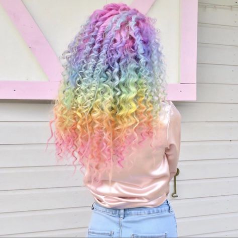 Iridescent Hair Color, Rainbow Hair Color Ideas, Iridescent Hair, Unicorn Nail Art, Unicorn Hair Color, Vivid Hair Color, Bold Hair Color, Cute Hair Colors, Rainbow Hair Color