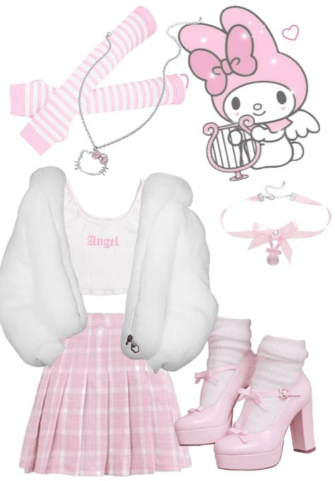 My Melody Costume Ideas, My Melody Costume Halloween, My Melody Outfit Ideas, My Melody Costume, My Melody Cosplay, Melody Outfit, Creepy Doll Costume, Outfit Ideas Male, My Melody Outfit