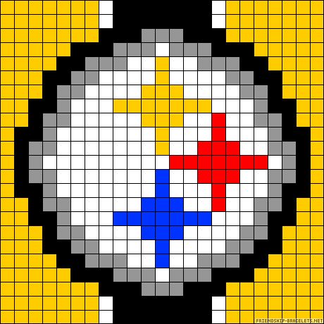 A65663 - friendship-bracelets.net Perler Bead Patterns Football, Steelers Crafts Diy, Steelers Perler Beads Pattern, Steelers Crochet, Football Quilt, Native American Beadwork Patterns, Fuse Bead Patterns, Diy Perler Bead Crafts, Iron Beads