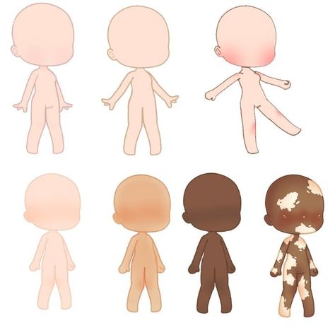 How To Draw Gacha, Gacha Base Poses Cute, Cute Drawings Of Love, Chibi Girl Drawings, Chibi Body, Cute Eyes Drawing, Paper Dolls Clothing, Body Base Drawing, Paper Doll Template