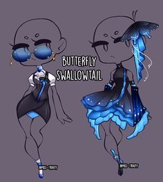 Miss Trinity Outfits Drawing, Butterfly Outfit Drawing, Miss Trinity Outfits, Butterfly Dress Drawing, Butterfly Oc, Butterfly Swallowtail, Outfit Ideas Drawing, Accessories Drawing, Butterfly Outfit