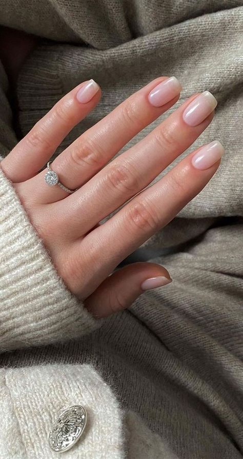 Nails French Tip Blue, Nails French Tip Design, Tip Design Nails, Nails French Tip Ideas, Milky Nail Polish, Short Nails French Tip, French Tip Blue, Gel Nail Paint, 2023 Manicure