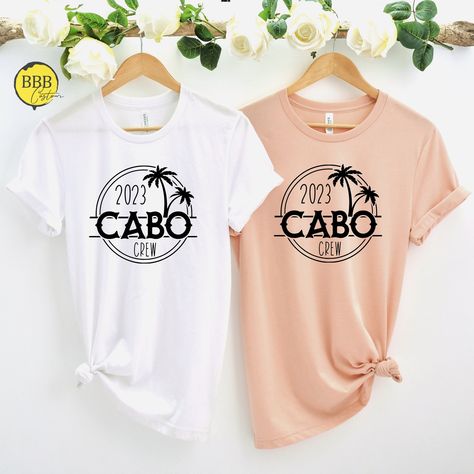 Cabo Vacation Shirts, Vacation Tshirt Ideas Group, Group Shirts Ideas Friends Vacation, Beach Shirt Ideas, Vacation Tshirt Ideas, Friends Vacation Shirts, Group Trip Shirts, Vacation Shirt Ideas, Travel Merch