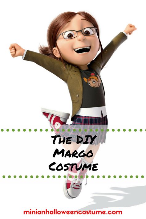 Margo Despicable Me Halloween Costume Diy, Margo Costume Ideas, Margot Despicable Me Costume, Margo Edith Agnes Costume, Margo Gru Costume, Despicable Me Sisters Costume, Diy Despicable Me Costume, Margo Despicable Me Costume, Dispical Me Characters Costumes