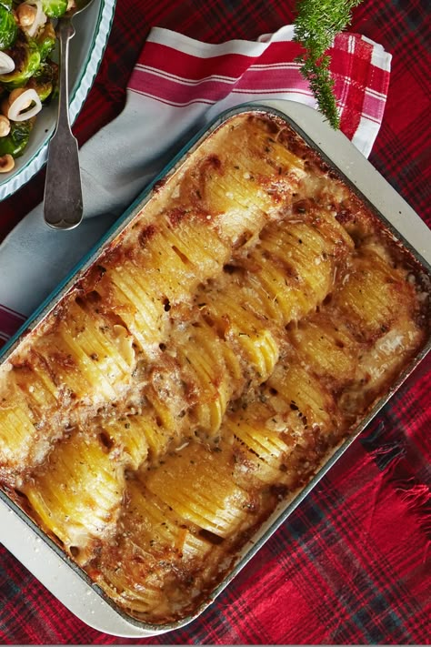 Hassleback Potatoes Oven, Christmas Food Ideas For Dinner, Potatoes Gratin, Meals Videos, Potato Gratin Recipe, Food Ideas For Dinner, Southern Thanksgiving, Christmas Side, Food Dinners