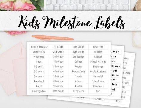 Milestone Box Labels, Memory File Box For Kids, Kids File Boxes, Memory Boxes For Kids, Kids Memory Box Ideas, Baby Memory Box Ideas, Kids Memory Box, Creating Traditions, Folder Cover Design