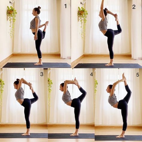 King Dancer Pose Yoga, Dancer Pose Yoga, Pilates Cadillac, Dancers Pose, Daily Protein, Dancer Pose, Pose Yoga, Yoga Postures, Yoga Sequences