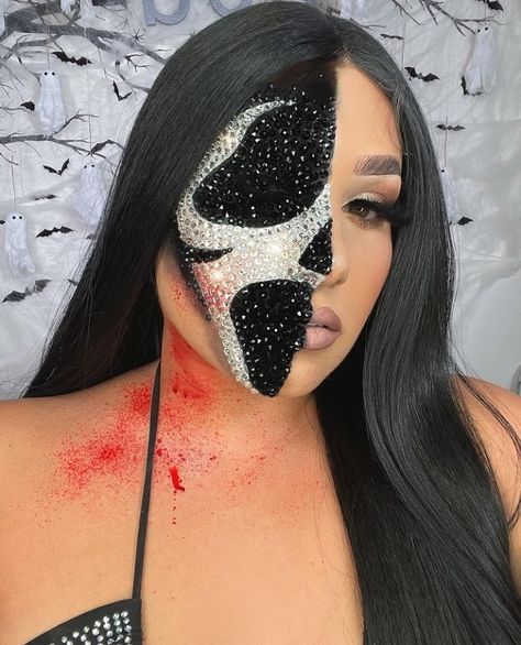 Pretty Sfx Makeup, Candylover89 Makeup, Venom Makeup Female, Halloween Maquillaje, Creative Halloween Makeup, Makeup Decor, Holloween Makeup, Cute Halloween Makeup, Halloween Makeup Pretty