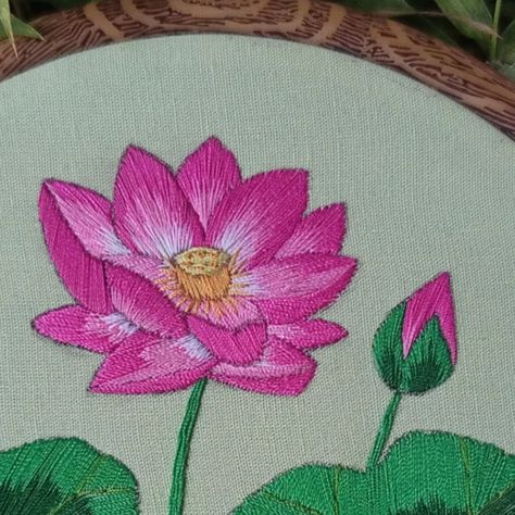 পদ্ম ফুল 🪷🪷💖 Beautiful Lotus flower embroidery #embroidery #embroideryart #lotus #lotusflower #🪷 #flowerphotography #flowermagic #floweraesthetic #flowers🌸 #flowerembroidery #needlework #needleart #embroiderydesign #embroiderytherapy❤ #embroideryartwork #embroideryhoops #hoopart #embroideryartist #embroideryflowers #handcfrafted #handembroidered #handembroidery #পদ্মফুল #সেলাই #হাতেরকাজ Embroidery Lotus Flower, Lotus Flower Embroidery, Beautiful Lotus Flower, Flower Embroidery, Lotus Flower, Bts Wallpaper, Embroidery Stitches, Needlework, Lotus