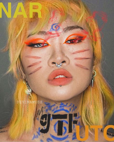 Jjk Makeup, Naruto Makeup, Anime Inspired Makeup, Make Up Halloween, Cute Halloween Makeup, Anime Makeup, Belly Dance Outfit, Tiktok Ideas, Makeup Class