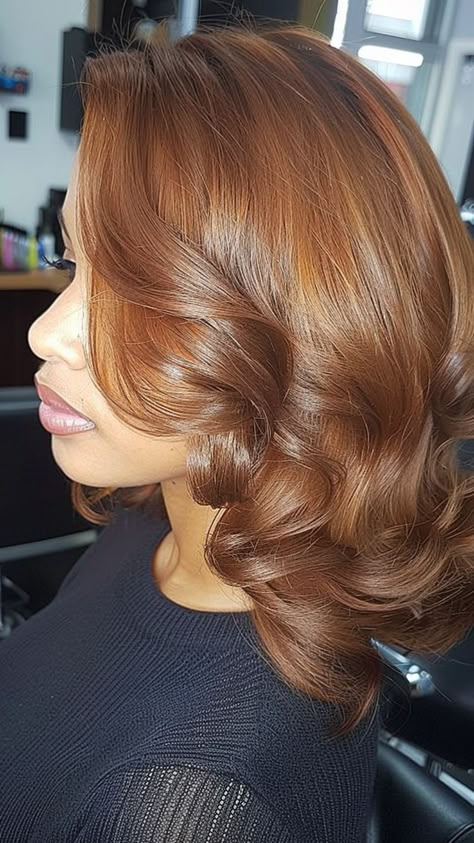 25 Autumn Hair Colors to Try in 2024 Fall Hair Color For African Americans, Fall Hair Colors For Light Skin Black Women, Fall Hair Colors For Light Skin Women, Black Women Fall Hair Color, Silk Press And Color, Curly Hair Colors Ideas, Fall Color Hair Ideas, Fall Hair Colors 2024, Dye Hair Color Ideas