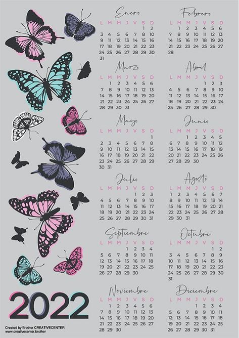 Office Organisation, Butterfly Printable, School School, Photo Collage Template, Print Calendar, Collage Template, Ink Toner, Yearly Calendar, Printable Calendar