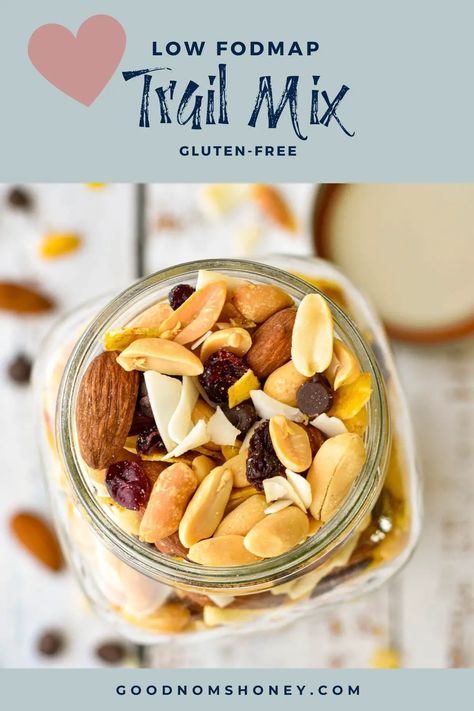 Low Fodmap Trail Mix Recipe, Fodmap Snacks Easy, Low Fodmap Snack Recipes, Low Fodmap Summer Recipes, Low Fodmap Snack, Easy Low Fodmap Recipes, Easy Low Fodmap, Fodmap Vegan, Ibs Friendly Food