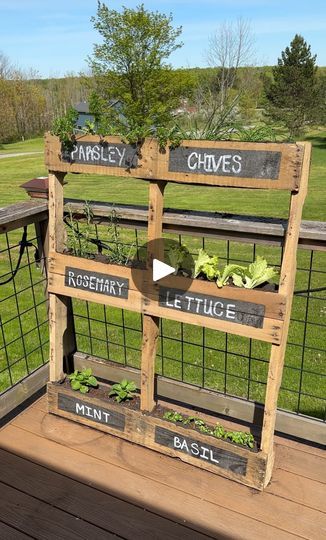 Diy Pallet Garden, Gardening Hacks, Pallet Garden, Garden Containers, Outdoor Flowers, Pallet Ideas, Easy Garden, Miniature Fairy Gardens, Diy Pallet