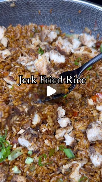 Jerk Chicken Fried Rice Recipe, Jerk Chicken Fried Rice, Season Rice Jamaican, Jerk Fried Rice, Jamaican Fried Rice, Jerk Chicken And Rice Recipe, Jerk Rice Recipes, Different Ways To Cook Rice, Jerk Fried Chicken