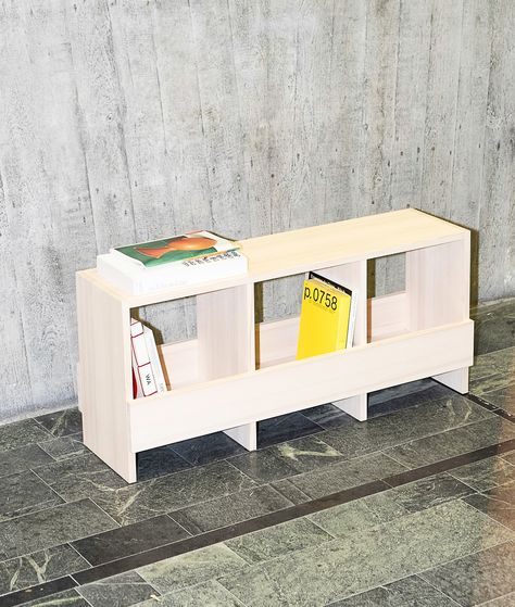 Benchbox in flawless white fir. A minimalist storage solution and an architectural take in furniture design by @thomas.schnur - #furnituredesign #design #architecture #storagesolution #solidwoodfurniture #minimalism #benchbox Diy Kast, Minimalist Storage, White Fir, Minimalist Furniture Design, Storage Bench Seating, Plywood Cabinets, Interior Design Elements, Three Fold, Kids Room Inspiration