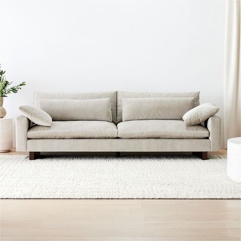 8 West Elm Harmony Sofa Dupes That Are Just as Plush as the Original Harmony Sofa West Elm, Funky Cottage, Harmony Sofa, West Elm Sofa, Deep Couch, Narrow Living Room, Deep Sofa, Plush Sofa, Mid Century Sofa