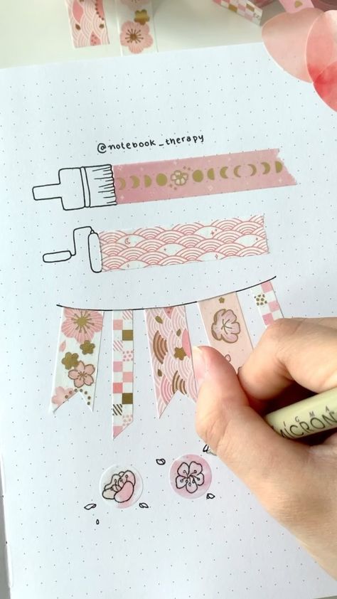 Washi Tape Border Ideas, How To Use Washi Tape Ideas Journal, Journal Ideas With Washi Tapes, Washi Tape Journaling, What To Do With Washi Tape Ideas, Things To Do With Washi Tape Ideas, Washi Tape Scrapbook Ideas, How To Use Washi Tape Ideas, Washi Tape Ideas Scrapbooking