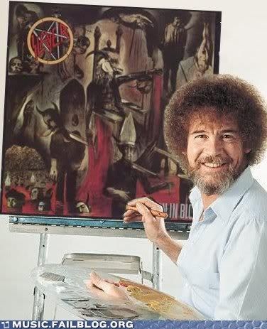 And Now We're Gonna Paint a Happy Little Demon Beautiful Painting, Bob Ross, Be Cool, A Teen, Reign, Always Be, And Now, Fails, Paint