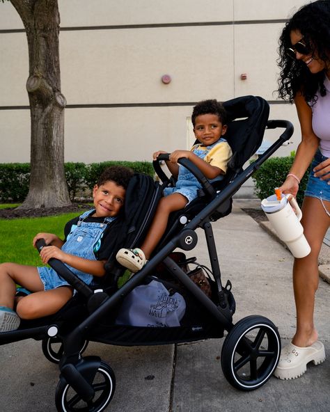 Riding in style in their new @cybex_usa Gazelle S double stroller ✨ #Gifted #CYBEXgazelle #Cybex I’m almost out of the stroller phase, and now I’m wondering how will I carry all of my shopping bags at the mall😂🙈 . . . Double Stroller, Party Tables, At The Mall, Double Strollers, Birthday Party Tables, I Carry, Shopping Bags, Party Table, And Now