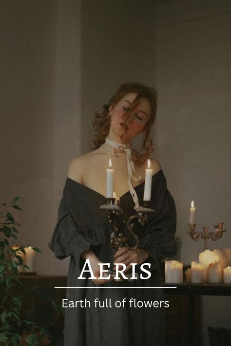 Ethereal Names Aesthetic, Aeris Meaning, Fantasy Queen Names, Fantasy Place Names Ideas, Names That Mean Flower, Fantasy Feminine Names, Names Meaning Earth, Feminine Names Aesthetic, Names Meaning Nature