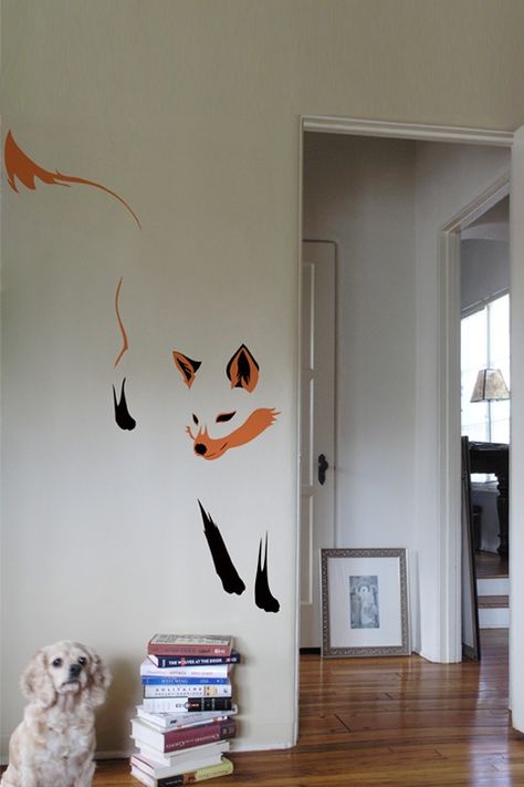 Fox Decor, Fox Tattoo, Wall Tattoo, Fox Art, Banner Printing, Simple Ideas, Wall Graphics, New Room, Spice Up