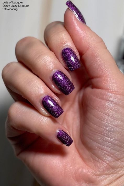 Dark Purple Nails With Glitter, Purple Nails With Glitter, Purple Sparkly Nails, Dark Purple Nail Polish, Sparkly Nail Polish, Dark Purple Nails, Purple Glitter Nails, Nails With Glitter, Mauve Nails