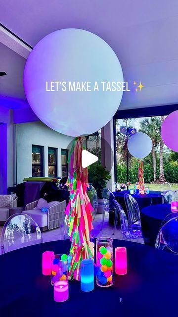 Our Nest Events on Instagram: "Make a tassel with me! ✨ Jumbos have become one of my favorite things to create & a tassel always makes it that much cuter. 🎈   #balloonjumbo #balloontassels #balloontassel #swfl" Balloons With Tassel Garland, How To Make Tissue Paper Tassels, Balloon With Streamers, Kindergarten Balloon Decoration, Ballon Tassel Diy, Last Minute Party Decorations, Balloon Fringe Tassels Diy, How To Make Balloon Tassels, Balloon Tassel Tail Diy