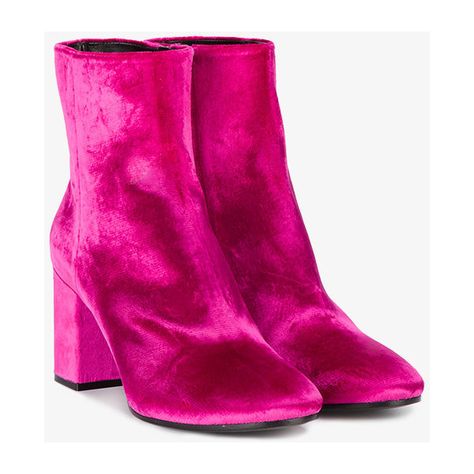 Balenciaga Pink Velvet Ville 85 Boots (53010 ALL) ❤ liked on Polyvore featuring shoes, boots, pink boots, pink velvet shoes, balenciaga shoes, pink shoes and velvet boots Pink Velvet Boots, Pink Velvet Shoes, Almond Toe Boots, Balenciaga Boots, Nice Boots, Shoes Balenciaga, Boots Zipper, Velvet Boots, Velvet Shoes