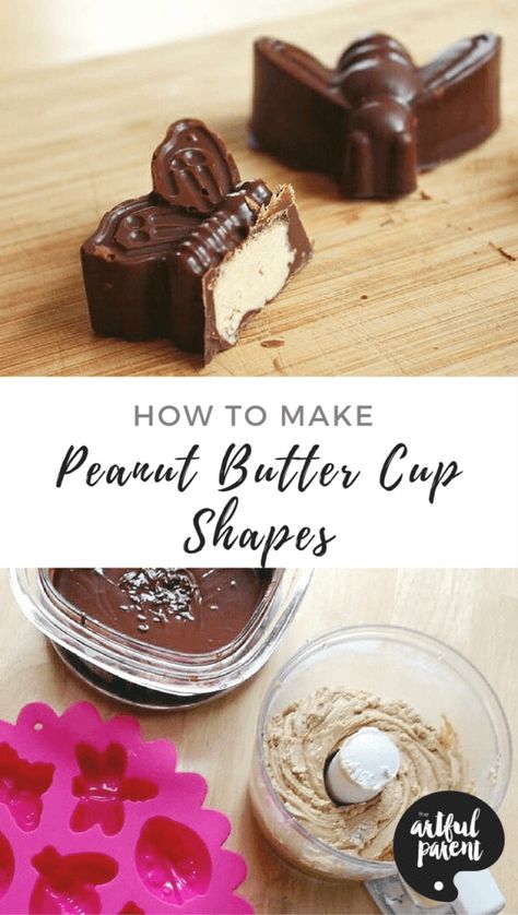 Candy Molds Recipes, Chocolate Molds Recipe, Silicone Molds Recipes, Homemade Chocolate Candy, Peanut Butter Cups Recipe, Homemade Peanut Butter Cups, Chocolate Candy Recipes, Chocolate Work, Chocolate Boxes