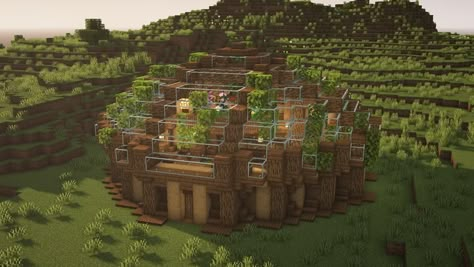 Minecraft Mystical Agriculture, Minecraft Bee Apiary, Aesthetic Iron Farm Minecraft, Mc Bee Farm, Minecraft Bamboo Farm Design, Cute Minecraft Bee Farm, Sniffer Farm Minecraft, Bee Sanctuary Minecraft Build, Minecraft Infirmary