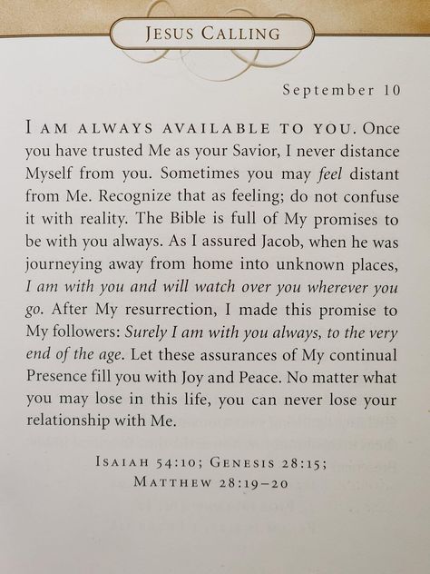 Jesus Calling Devotional, Devotional Reading, Christian Bible Study, Daily Reading, Jesus Is Life, Jesus Calling, Prayer Scriptures, Women Of Faith, Biblical Quotes