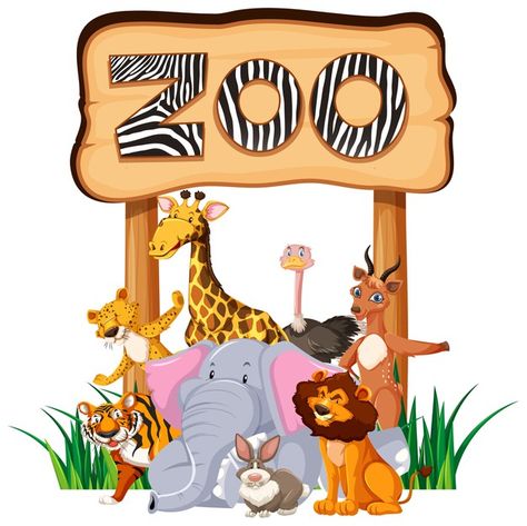 Zoo Sign, Zoo Clipart, Zoo Drawing, Leopard Hunting, Zoo Art, Zoo Theme, Animal Lion, Monkey Stuffed Animal, Entrance Sign