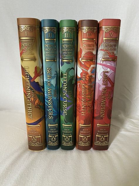 Illumicrate Percy Jackson & The Olympians Boxset 1-5 SIGNED Hardback Collector’s  | eBay Percy Jackson And The Olympians Books, Percy Jackson Books In Order, Sea Of Monsters, The Olympians, The Lightning Thief, Percy Jackson Books, Camp Half Blood, Percy Jackson And The Olympians, Rick Riordan