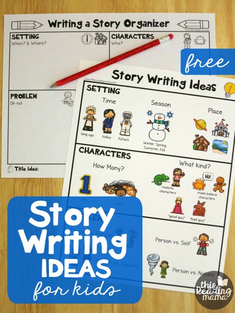 Here are FREE Story Writing printables for kids. These printables help your child pull together their thoughts and write a story.     Cli Writing Ideas For Kids, Story Writing Ideas, Writing Printables, 2nd Grade Writing, Homeschool Writing, 1st Grade Writing, First Grade Writing, Writing Prompts For Kids, Read And Write