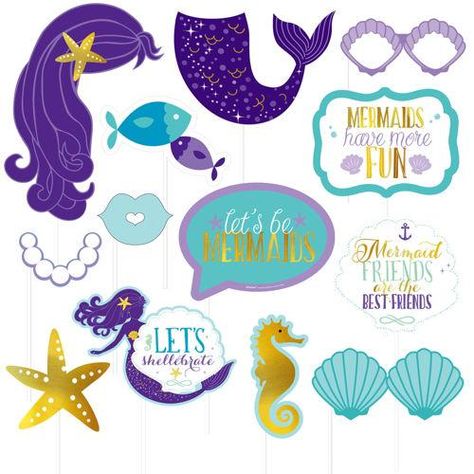 Mermaid Photo Booth Props, Mermaid Photo Booth, Mermaid Photo Props, Scrub Diy, Mermaid Photos, Mermaid Theme Party, Sea Birthday Party, Sugar Scrub Diy, Mermaid Parties