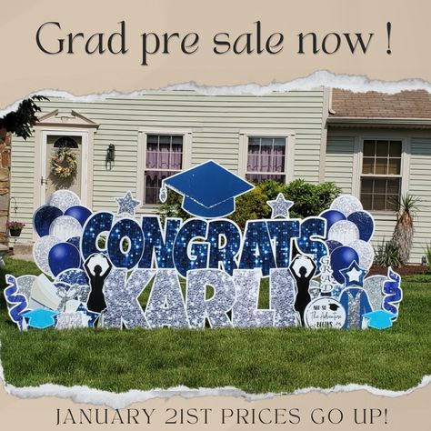 IT'S HERE ! 2023 GRADS WE SEE YOU AND OUR ANNUAL GRADUATION EXTRAVAGANZA HAS COMMENCED! We will book to capacity for the spring, please please please don't wait! The more we know now, the better we can staff and prepare to accommodate all of you! Grad signs, table, chairs, keepsakes, balloons, centerpieces, Marquees, we have a vendor for tents as well ! Get everything you need with us! Don’t miss out on this limited time deal! #graduation #gradsale #2023senior #graduationdecor #2023 Graduation Yard Sign Ideas, Grad Signs, Graduation Party Yard Signs, Balloons Centerpieces, College Graduation Cakes, Graduation Yard Signs, Graduation Party Planning, Graduation Signs, Yard Cards